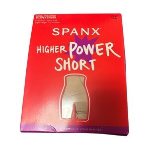 Spanx Higher Power Mid-Thigh 6" Shaping Shorts Sz 2XL Lightweight Soft Nude